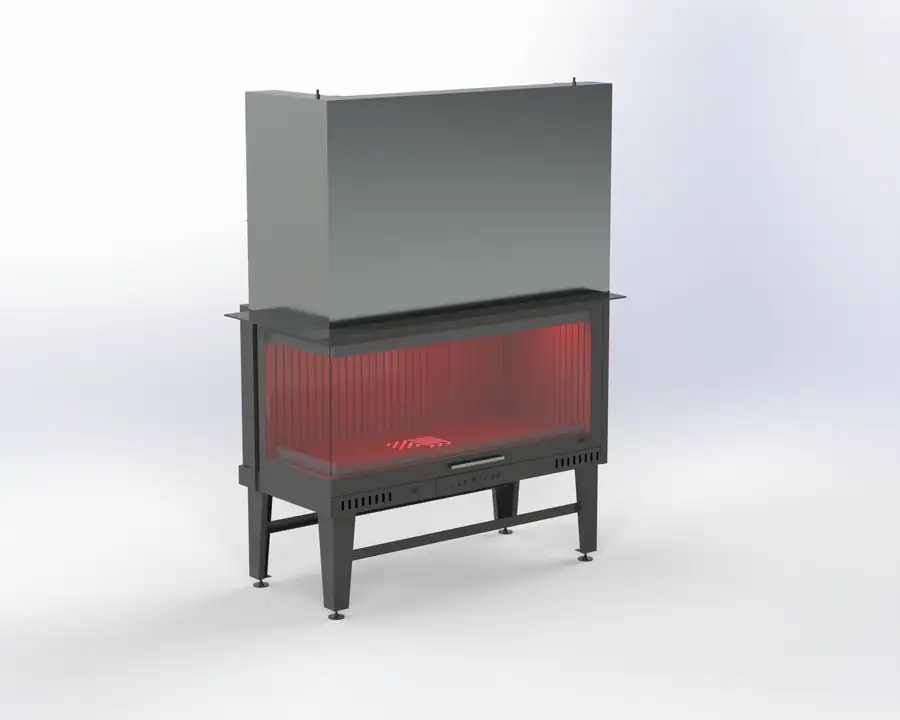 Steel Fire 110 cm Sol & Sağ Açık Asansörlü Şömine Haznesi Nurtaş Şömine şömine haznesi