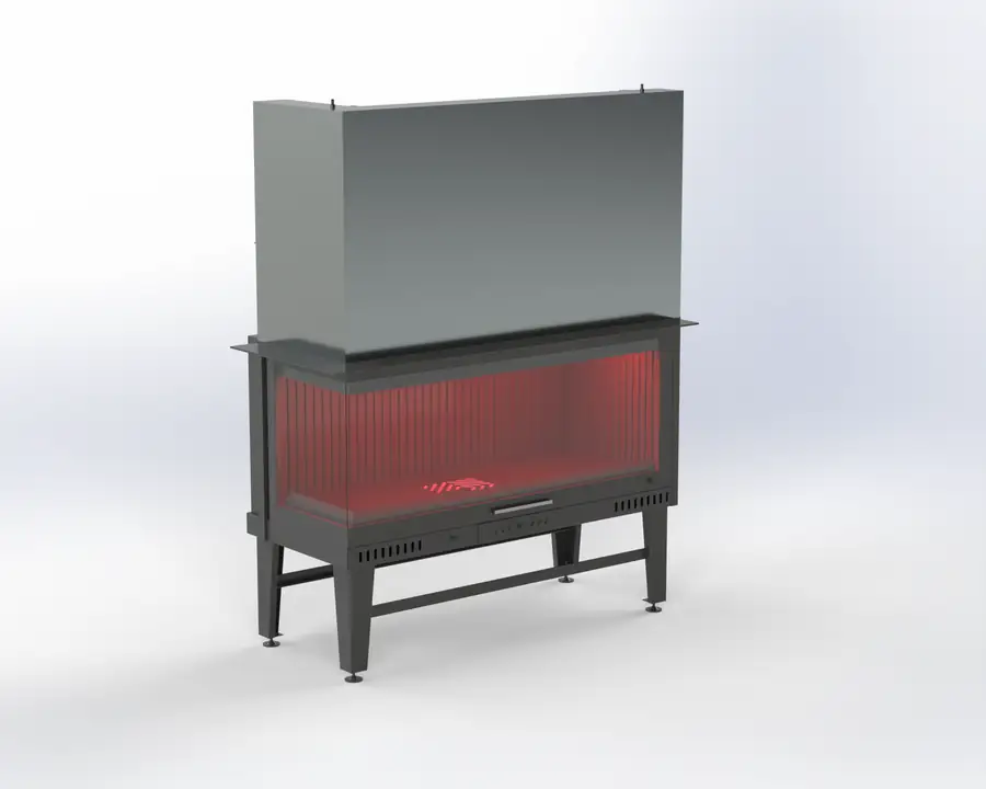 Steel Fire 120 cm Sol & Sağ Açık Asansörlü Şömine Haznesi · L Tipi Hazneler Sağ & Sol