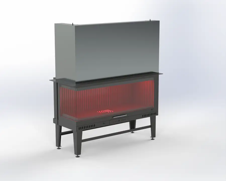 Steel Fire 130 cm Sol & Sağ Açık Asansörlü Şömine Haznesi Nurtaş Şömine şömine haznesi