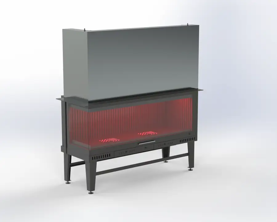 Steel Fire 140 cm Sol & Sağ Açık Asansörlü Şömine Haznesi Nurtaş Şömine şömine haznesi