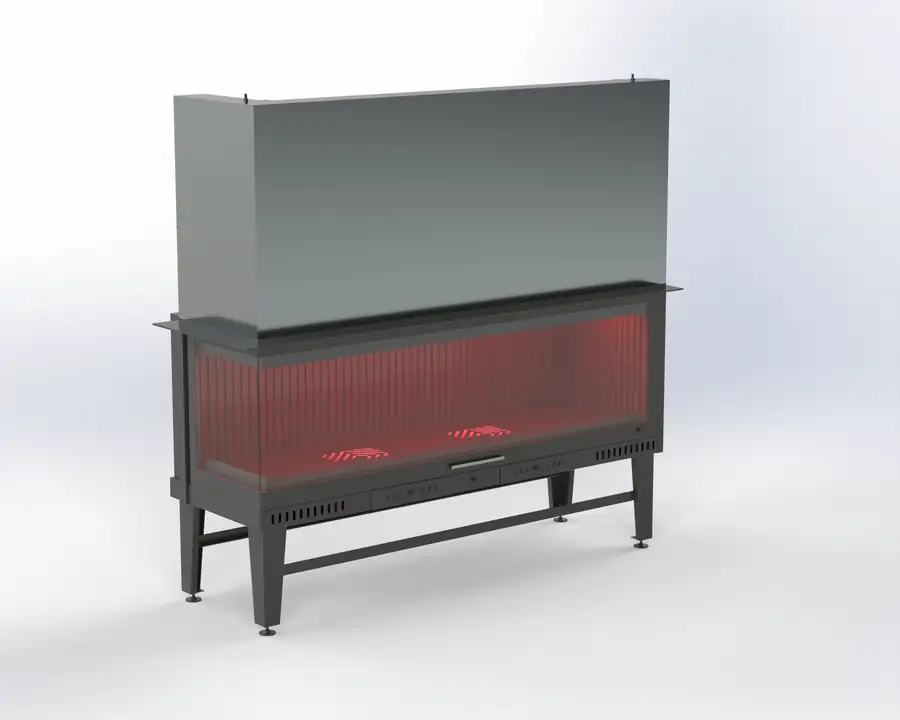 Steel Fire 160 cm Sol & Sağ Açık Asansörlü Şömine Haznesi Nurtaş Şömine şömine haznesi