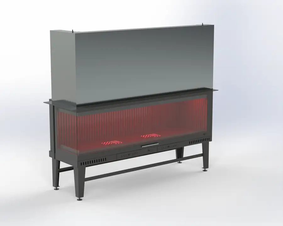 Steel Fire 170 cm Sol & Sağ Açık Asansörlü Şömine Haznesi Nurtaş Şömine şömine haznesi