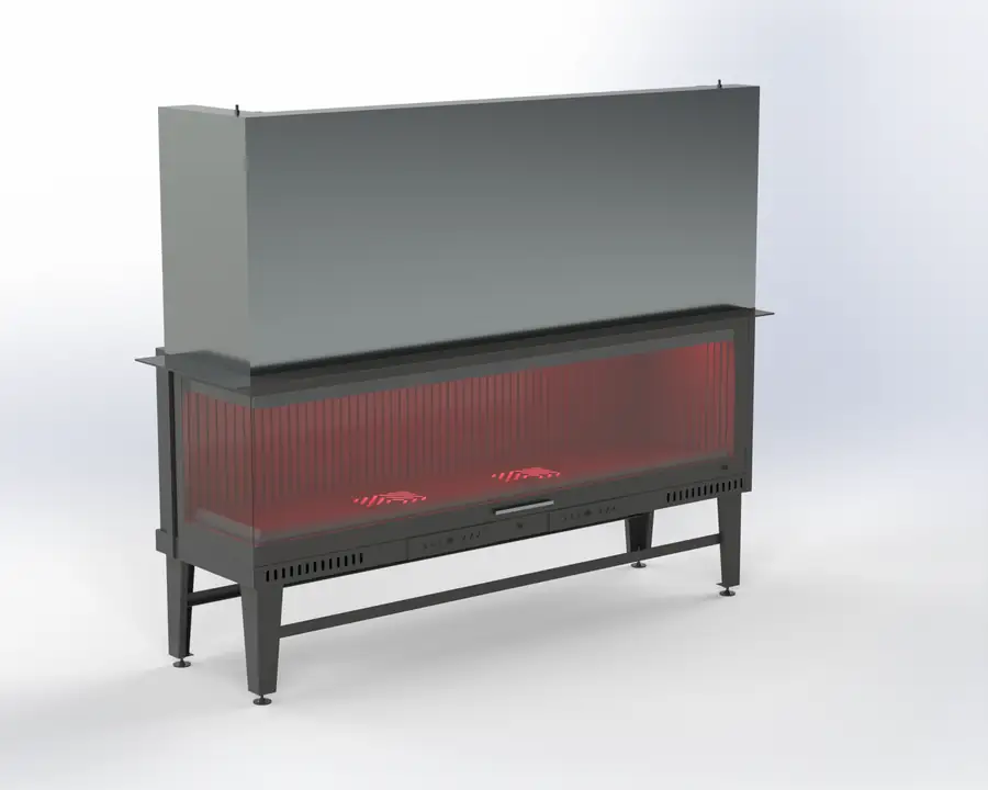 Steel Fire 180 cm Sol & Sağ Açık Asansörlü Şömine Haznesi · L Tipi Hazneler Sağ & Sol