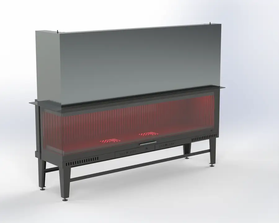 Steel Fire 200 cm Sol & Sağ Açık Asansörlü Şömine Haznesi Nurtaş Şömine şömine haznesi