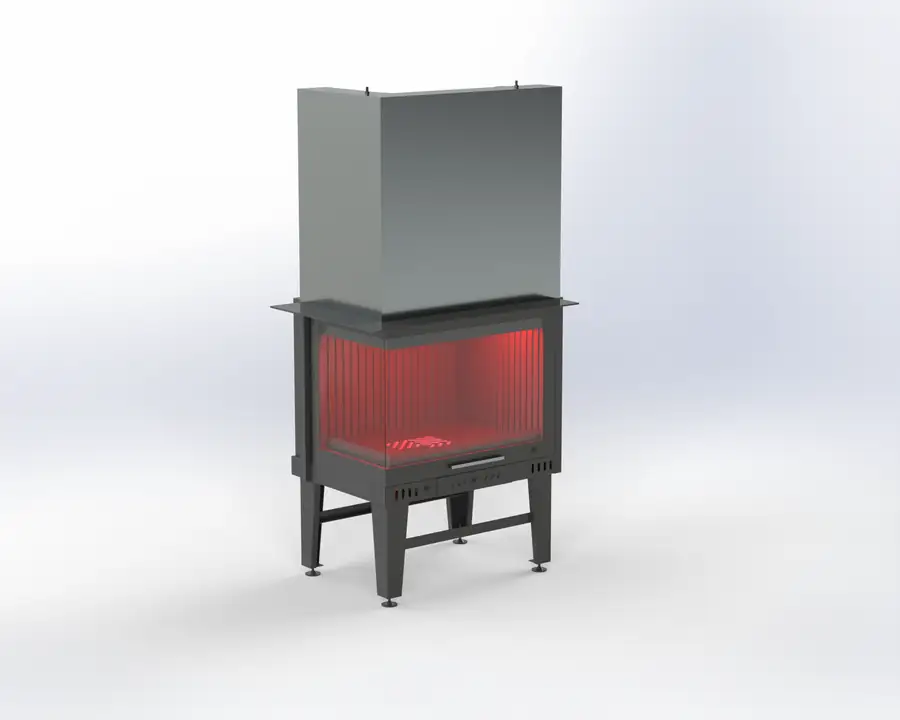 Steel Fire 70 cm Sol & Sağ Açık Asansörlü Şömine Haznesi · L Tipi Hazneler Sağ & Sol