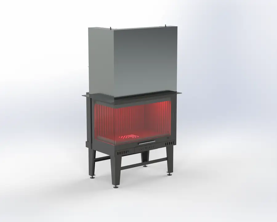 Steel Fire 80 cm Sol & Sağ Açık Asansörlü Şömine Haznesi Nurtaş Şömine şömine haznesi
