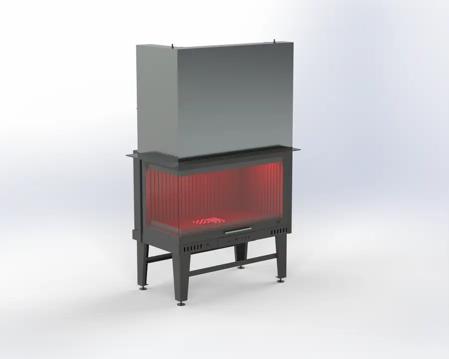 Steel Fire 90 cm Sol & Sağ Açık Asansörlü Şömine Haznesi · L Tipi Hazneler Sağ & Sol