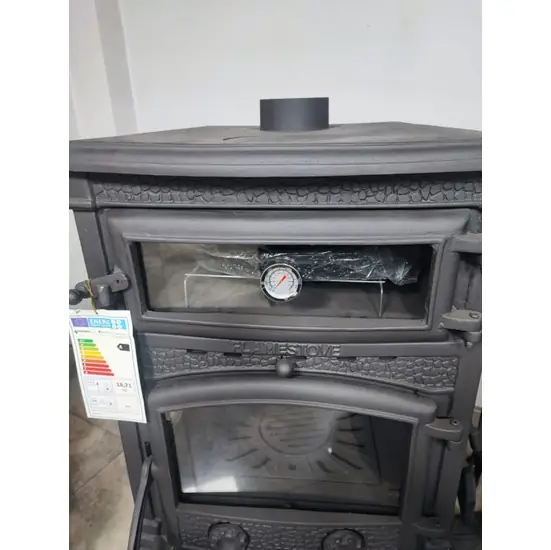 Flame Stove Yan Kapaklı Fırınlı Camlı · Döküm Soba