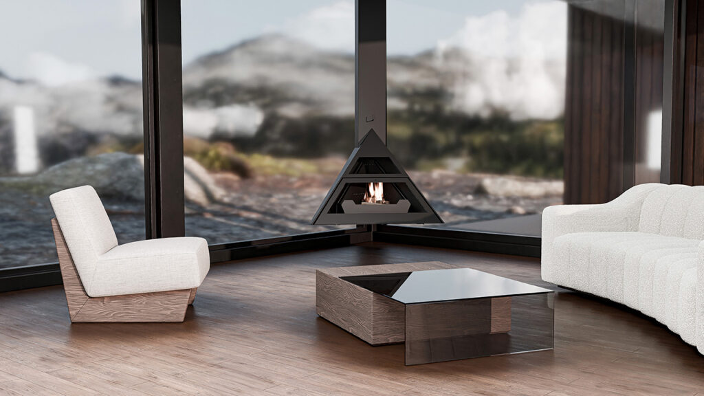 Steel Fire Admeto Corner S by NURTAŞ ŞÖMİNE