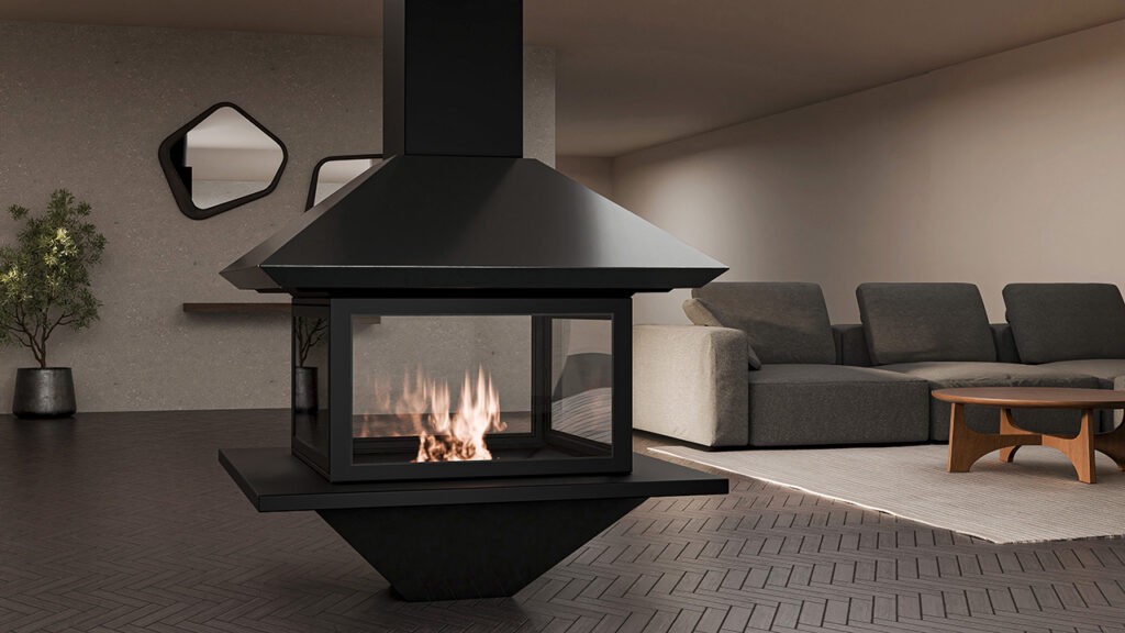Steel Fire Gaia Central · Orta Şömineler