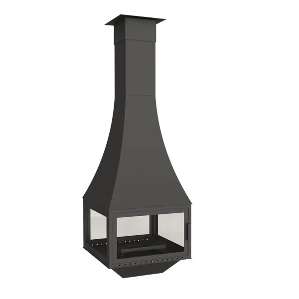Steel Fire Geometric Nurtaş Şömine şömine haznesi