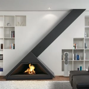 Steel Fire Madrid Frontal · Orta Şömineler