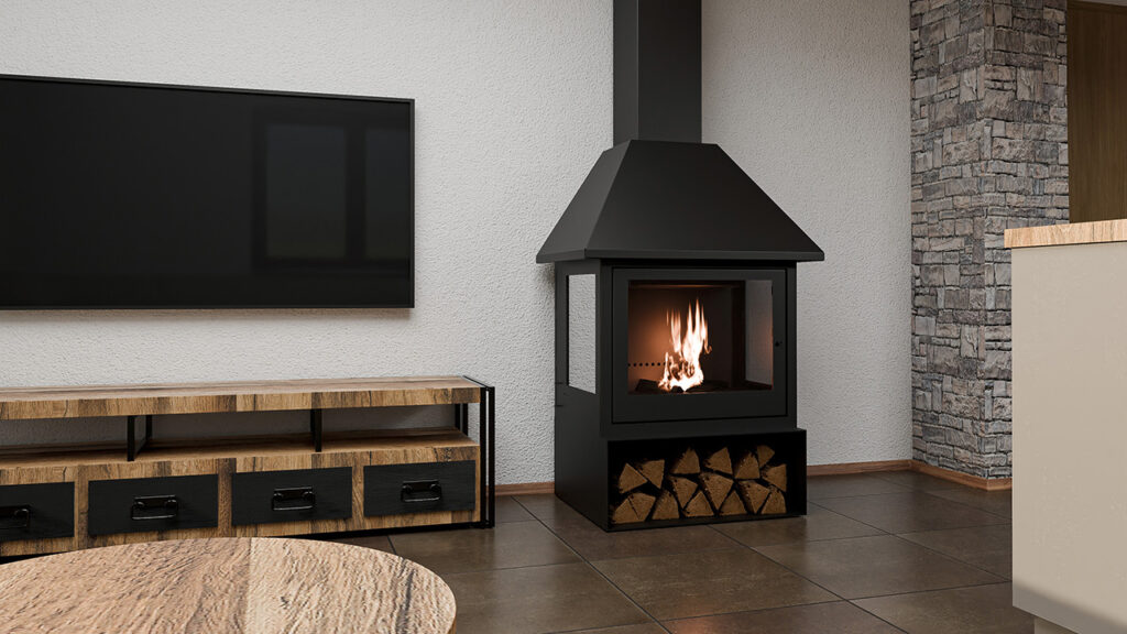 Steel Fire Sandra Frontal Nurtaş Şömine şömine haznesi