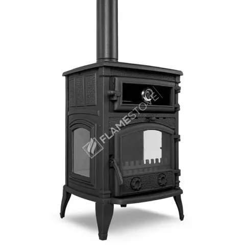 Flame Stove FS-011  Sirius Maxi Style Fırınlı Odun Hazneli Döküm Soba ürün görseli 1
